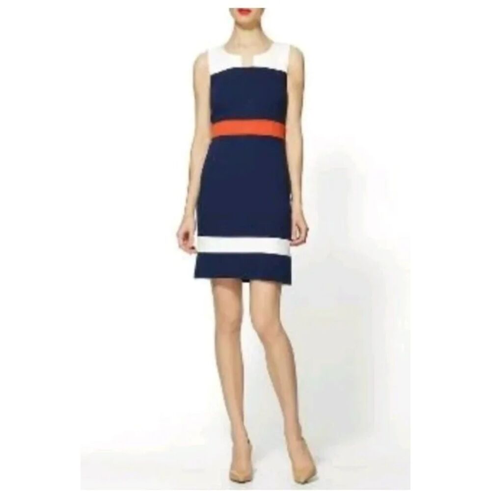 41 Hawthorn Sloane Sleeveless Coloblock A-Line Ponte Shift Dress Size L